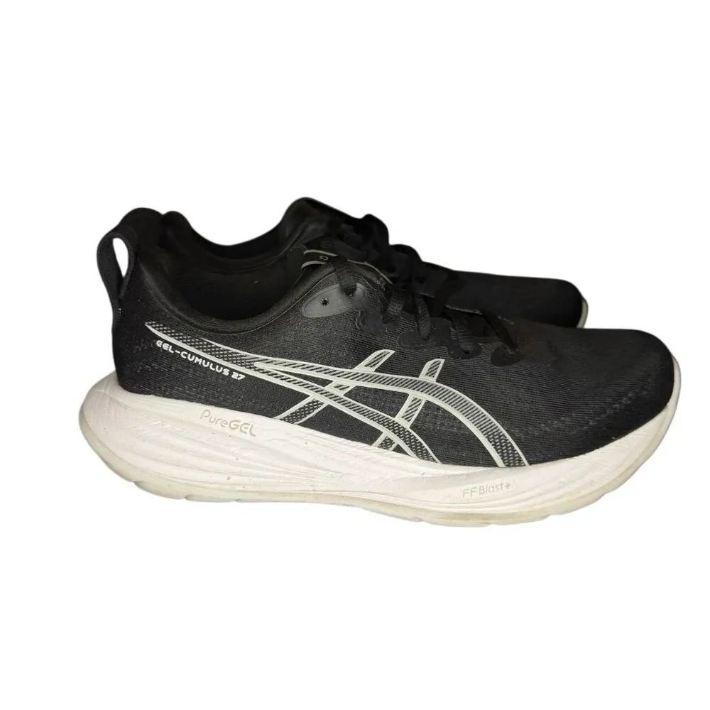 Asics Gel-Cumulus 27 Womens Size 9.5 Black White Athletic Running Shoes Sneakers
